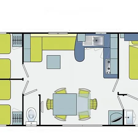 营地 Mobil Confortable 8 Personnes Avec Terrasse - Api-1-52-684 Avrillé